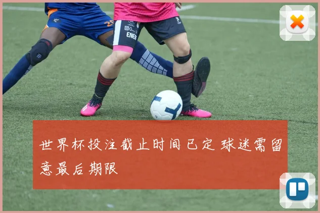 世界杯投注截止时间已定 球迷需留意最后期限